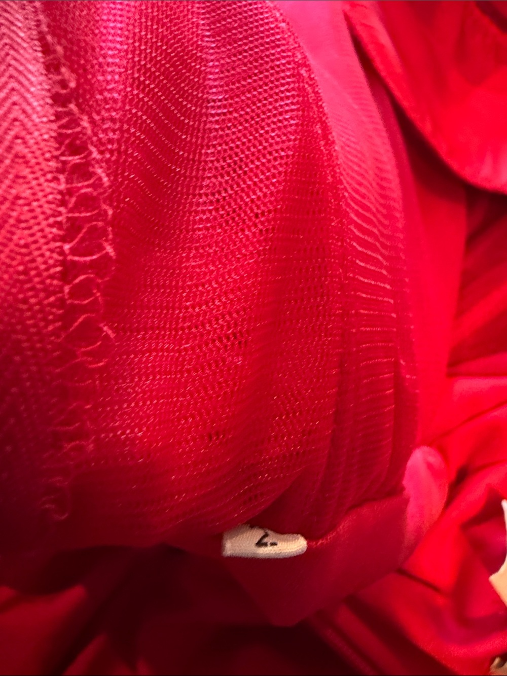 Red Off-Shoulder Beaded Prom Dress - Picture 5 of 6